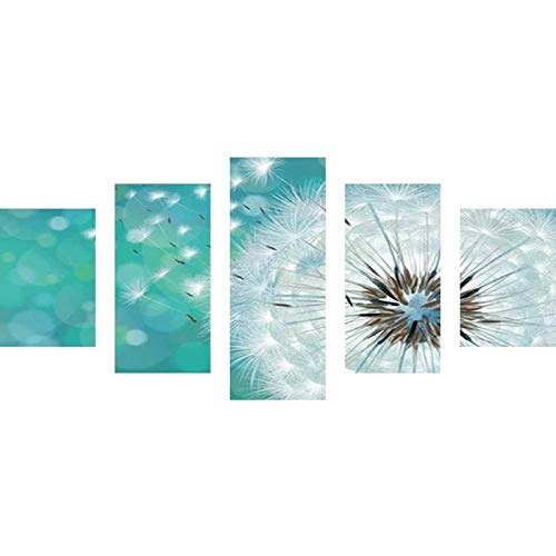 DIY 5D Full Diamond Painting Kit, Löwenzahn Flying 5 teiliges Multi Diamond Art Kits für Erwachsene Malen mit Diamanten Kits Diamanten Stickerei nach Zahlen 45x95 cm von GOJOSOWIN