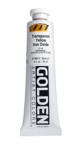 Golden HEAVY BODY Acrylfarben, 60 ml, 1386 Eisenoxid transparent Gelb von Golden Artist Colors