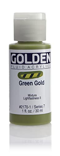 Golden Pro-Art flüssige Acrylfarbe, 28.3 g, Grüngold, 30 ml (1 Stück) von GOLDEN