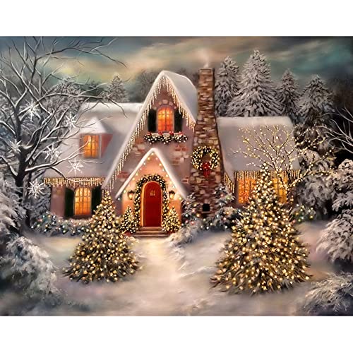 GOLDNICE Weihnachten Diamond Painting Bilder Erwachsene Kinders, 5D DIY Diamant Painting Malerei Weihnachten Décor, Daiments Bausätze Diamantmalerei für Weihnachten Dekorationen Geschenke 30x40cm von GOLDNICE