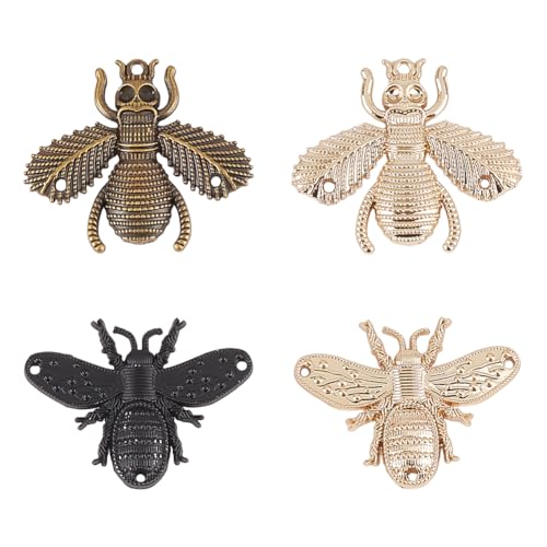 GOMAKERER Bienenknöpfe in 4 Farben, 2 Stile, Retro-Stil, kleine Biene, Handwerk, Geldbörsen, Leder, dekorative Conchos, Metallnieten, Schraubverschluss, Niete für Handgepäck, Schuhe, Verzierungen, 8 GOMAKERER Bienenknöpfe in 4 Farben, 2 Stile, Retro-Stil, kleine Biene, Handwerk, Geldbörsen, Leder, dekorative Conchos, Metallnieten, Schraubverschluss, Niete für Handgepäck, Schuhe, Verzierungen, 8 von GOMAKERER