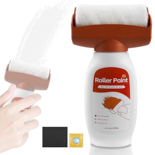 Wandreparatur RollbüRste, 500g Wandfarbe Ausbessern Weiß mit Wandreparaturpaste, Weiße Wandreparaturroller Farbe Wandfarbe Reparatur für Graffiti Kratzer Flecken Risse und Beschädigte Wände von GOMETY