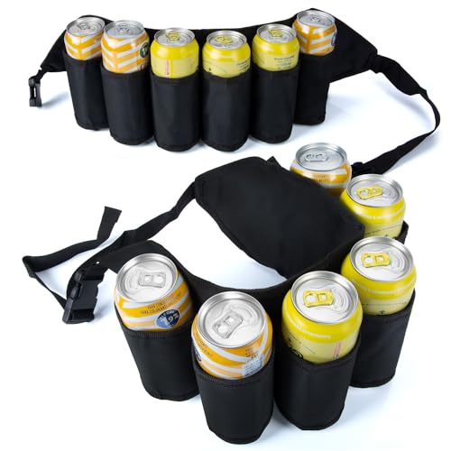 GOODS+GADGETS Bier-Holster Bierflaschen-Halter Biergürtel Flaschenhalter (Biergürtel 6-Fach) von GOODS+GADGETS