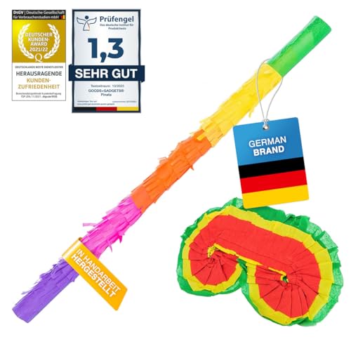 Partydekoration in Form einer Pinata zum Befüllen mit Süßigkeiten für eine Geburtstagsfeier oder Hochzeitsfeier (Augenmaske und Zauberstab) von GOODS+GADGETS