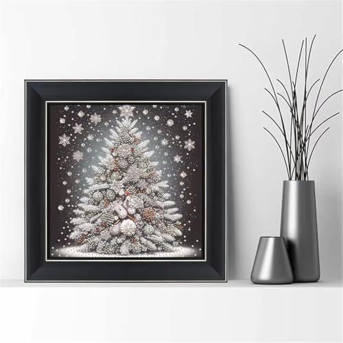 5D Diamond Painting Für Erwachsene,Wunderschöner Weihnachtsbaum Diamant Painting Bilder DIY Diamond Art Kits Für Anfänger Full Square Drill Diamant Malerei Stickerei Strass für Home Decor - 90x90 cm von GOOFEI