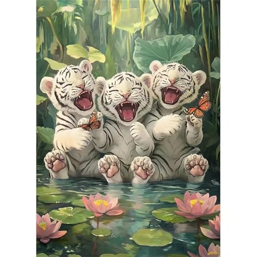 GOOFEI DIY Adult Diamond Painting Embroidery Set Cartoon Tiere,5D Full Diamond Painting Craft Runder Bohrer Home Wall Decoration Art Painting Kits 45x25cm von GOOFEI