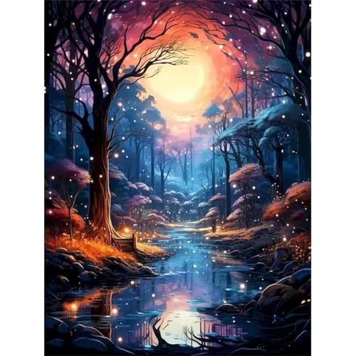 GOOFEI DIY Adult Diamond Painting Embroidery Set Fantasiehain,5D Full Diamond Painting Craft Runder Bohrer Home Wall Decoration Art Painting Kits 45x25cm von GOOFEI