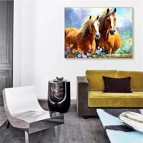 GOOFEI DIY Adult Diamond Painting Embroidery Set Tiere,5D Full Diamond Painting Craft Runder Bohrer Home Wall Decoration Art Painting Kits 55x35cm von GOOFEI