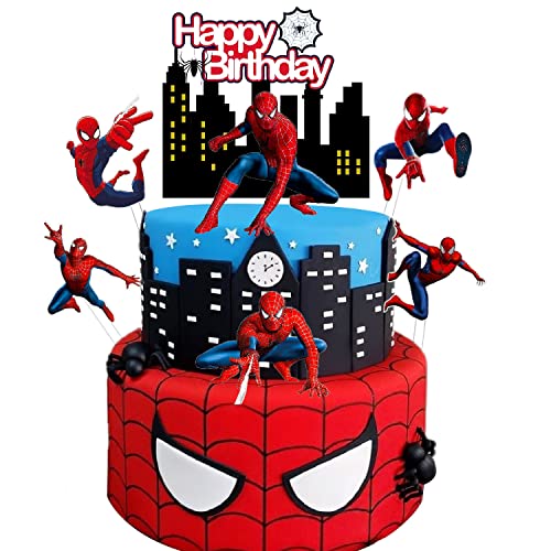 GOOGIT Kuchendekorationen und Cupcake-Topper für Geburtstagsfeiern Kinder Cartoons (6 Stück - Spiderman) von GOOGIT