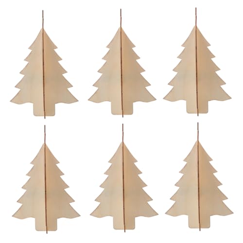 GOOHOCHY 10 Stück Unvollendete Holz Weihnachtsbaumanhänger Bemalbare DIY Holzdekoration Für Weihnachtsbaum Kreatives Bastelset Für Festliche Weihnachtsgestaltung von GOOHOCHY