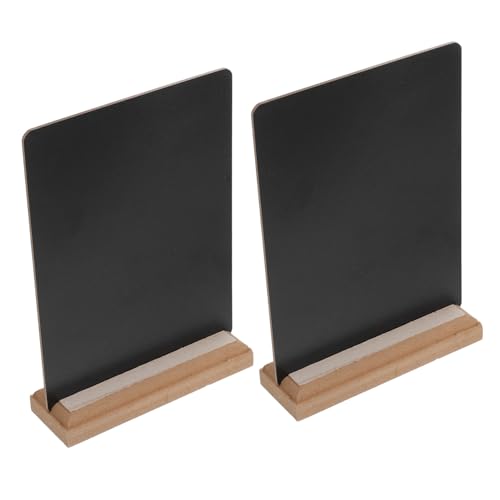 GOOHOCHY 2St Mini-Tafel Messageboard Message Board Mini-Kreidetafeln kleine Kreidetafel mit Ständer kleine Tafelschilder mit Ständer Kreidetafel Staffelei Zeichen Menütafel Holz Black von GOOHOCHY