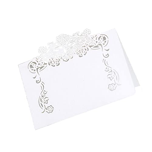 GOOHOCHY 50 Stück Hochzeitssitz wedding decoration Tischdekoration Weiße Platzkarten Sitzplatzkarten für Bankette Namenskarten für den Hochzeitstisch Parteisitzkarte Tischkarte aus Papier von GOOHOCHY