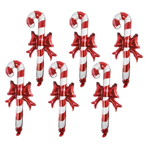 GOOHOCHY 6 Stück Zuckerstangen Bulk Candy Ballons Aluminiumfolie Aluminiumfolie Geburtstagsballons Weihnachtsfolienballons von GOOHOCHY