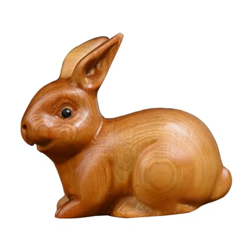 GOOHOCHY Zodiac Hase Dekoration Handgefertigte Holzfigur Für Den Schreibtisch Charmante Tischdeko Aus Hochwertigem Zedernholz Perfektes Für Tierliebhaber Und Als von GOOHOCHY