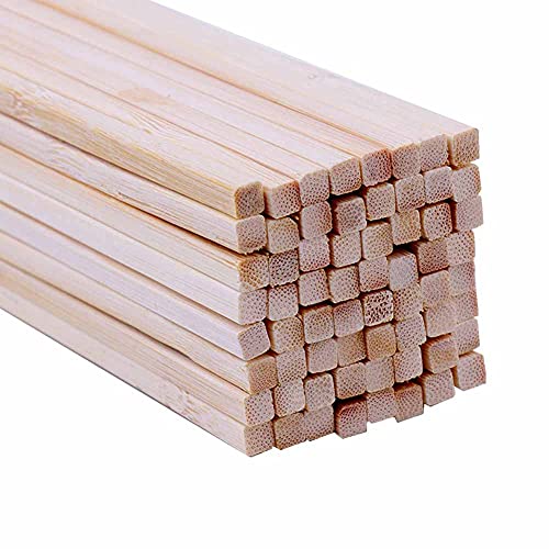 GOONSDS Holzdübelstange - Kleine Hartholz-Quadratstäbe aus unbehandeltem Holz für Bastel-DIY-Projekte (50 Stück),Beige,4x4x300mm von GOONSDS