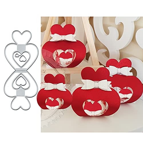 Valentinstag Candy Box Metall Stanzformen Cuts, Valentine Candy Box Prägeschablonen DIY Handwerk Karten Stanzformen Schneiden für DIY Prägen Kartenherstellung Foto Dekorative Papierformen Scrapbooking von GOOOOALF