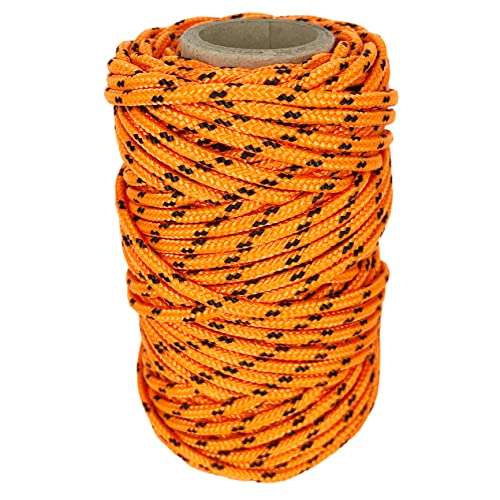 Polyesterkordel 3mm * 25m. Bastelseil Paracord. Makramee Schnur für Bindeschnur Heimwerkerschnur Wäscheleine. Orange mit Schwarz von GOPEU