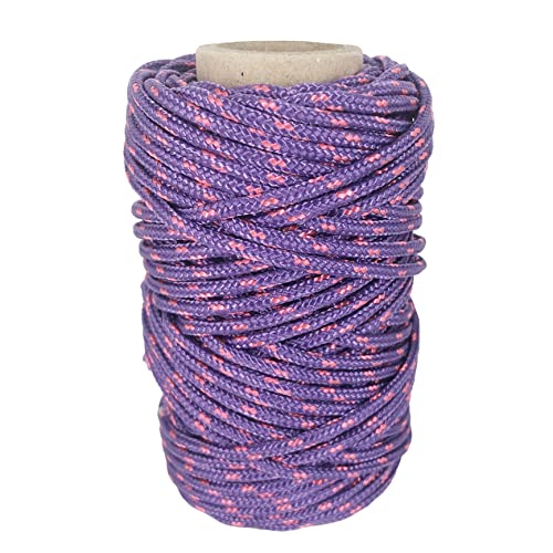 Polyesterkordel 3mm * 25m. Rope Nylonseil Schnüre. für Outdoor, Garten und Heimwerker. Violett mit Rosa von GOPEU