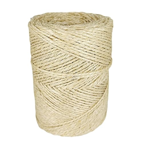 Sisal-Schnur, 3MM * 160M, für Landwirtschaft, Gartenarbeit, Verpackung, Heimwerken, Handwerk. von GOPEU