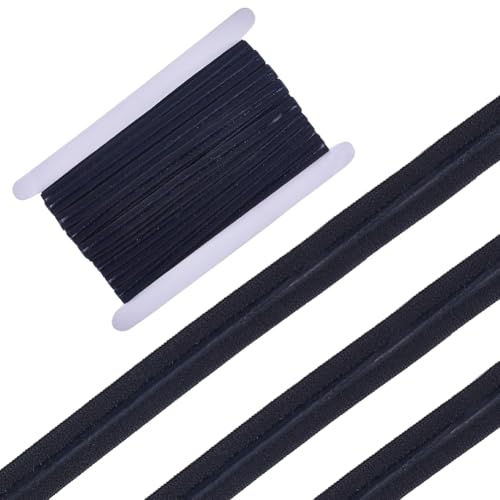 GORGECRAFT 10 Yards X 12mm Flaches Rutschfestes Elastisches Silikon Greifer Elastisches Rolle Mit 5mm Gummi StretchFaser GurtFür Selbstgemachte Stirnbänder Kleidungsstücke Hüte von GORGECRAFT