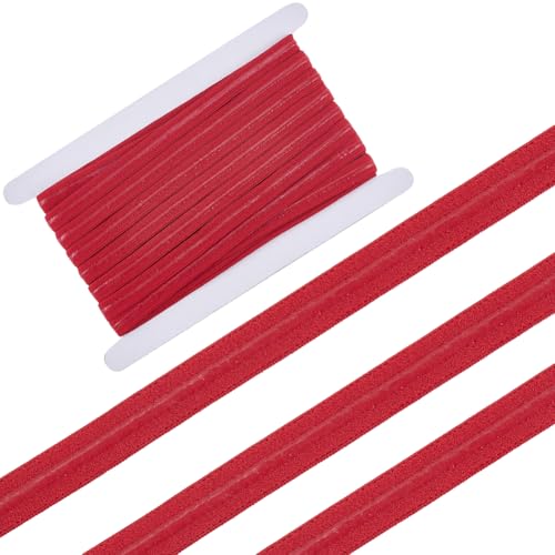 GORGECRAFT 10 Yards X 12mm Flaches Rutschfestes GummiSilikon Greifer Elastisches Rolle Mit 5mm Gummi StretchFaser GurtZum Nähen Basteln DIY StirnKleidungsstücke Hüte Taschen von GORGECRAFT