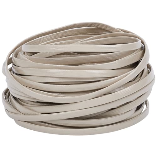 GORGECRAFT 10 m Umklappbare Leder Flechtschnur Doppelseitig PU Lederstreifen 4mm Breit Alte Spitze Flach Weiches Leder Besatzband Für Heimwerker Nähen Basteln Gürtel Armbänder Schmuckherstellung von GORGECRAFT