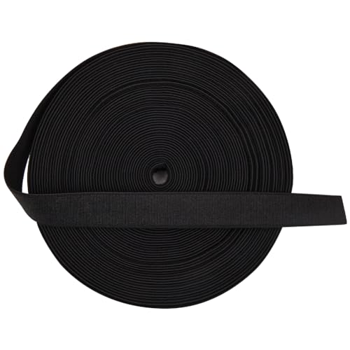 GORGECRAFT 10m Elastisches Band Für BH-Träger 15mm Plüsch Flaches Stretchband Besatz Aus Spandexband Rollenspule Zum Selbernähen von BH-Trägern Dessous Unterwäsche Schultergurten Haargummis Schwarz von GORGECRAFT