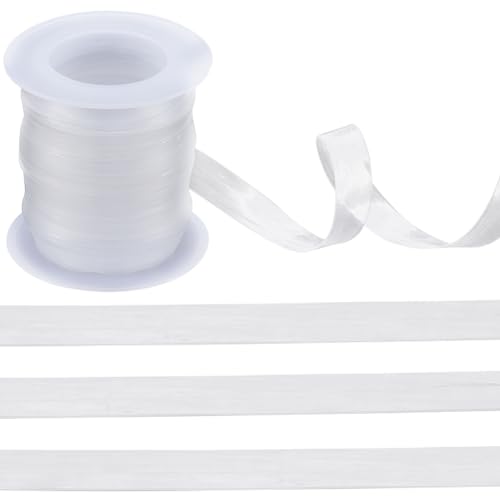 GORGECRAFT 2 Rolle 10m Transparentes Elastisches Band 10mm Breit Leicht Transparent Unsichtbar Stretch-BH-Trägerband Für Selbstgemachte Schulter-BHS Dessous Tanz Bademode Sportbekleidung Stoff von GORGECRAFT