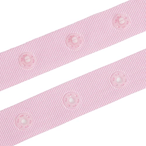 GORGECRAFT 20 Yard Druckknopfband Band Metall Druckknöpfe Nähverschluss Polyester Kunststoff Druckknopfband Ersatz Handwerk Für Kleidung Rosa von GORGECRAFT