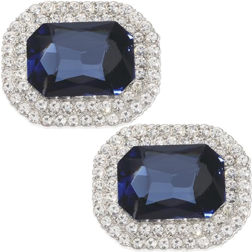 GORGECRAFT 2Stk Strass-Schuhclips Für Hochzeiten Abnehmbarer Schuhschnallenclip 38 x 31mm Elegante Kristall-Schuhdekoration Schuhe Schmuckdekoration Für Flache Absätze Hüte Clutches Marineblau GORGECRAFT 2Stk Strass-Schuhclips Für Hochzeiten Abnehmbarer Schuhschnallenclip 38 x 31mm Elegante Kristall-Schuhdekoration Schuhe Schmuckdekoration Für Flache Absätze Hüte Clutches Marineblau von GORGECRAFT