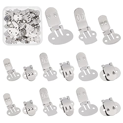 GORGECRAFT 3 Größe 30 STÜCKE Edelstahl Schuhclips Flache Blanko Schuhclips Dekorative Schuhmetallschnallen Für DIY Schuhe Dekorationszubehör von GORGECRAFT