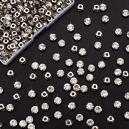 GORGECRAFT 300 STÜCKE Kristallglas Kralle Strasssteine Zum Aufnähen Tropfen Edelsteine Nähen Klaue Strass Flatback Edelsteine Für Schmuck Kleidung Tasche Schuhe Kleid Transparent von GORGECRAFT