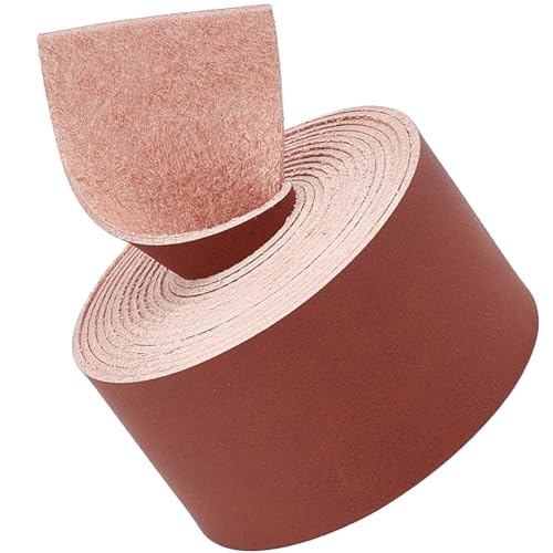 GORGECRAFT 37.5mm X 2m Flaches Lederband 1.2mm Dick Kunstleder-Riemenstreifen Litschi-Maserung Fäden Seilschnüre Für DIY-Handwerk Gürtel Halskette Armband Schmuckherstellung Flechtzubehör Sienaerde von GORGECRAFT