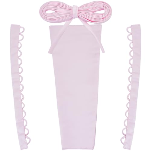 GORGECRAFT 4 Stück Korsett Rücken Set Rosa Stoff Satin Schnürung Verlängerung Reißverschluss Ersatz Verstellbare Bänder Korsetts Für Den Rücken des Kleides Für Abschlussball Formelle Hochzeitskleider von GORGECRAFT