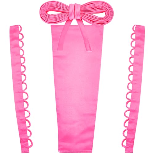 GORGECRAFT 4 Stück Satin Korsett Rücken Set Rosa Stoff Schnürung Verlängerungsreißverschluss Ersatz Verstellbare Bänder Kleiderkorsetts Für Abschlussball Formelle Hochzeitskleider DIY Bastelzubehör von GORGECRAFT