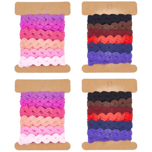 GORGECRAFT 4Stk Buntes Wellenband Zum Nähen von Zackenlitzen Polyester Gemischte Farben Gebogene Fransenbesatz Gewebte Geflochtene Stoffspitzenbänder Für Heimwerker Kleidung Geschenke Dekoration 5mm GORGECRAFT 4Stk Buntes Wellenband Zum Nähen von Zackenlitzen Polyester Gemischte Farben Gebogene Fransenbesatz Gewebte Geflochtene Stoffspitzenbänder Für Heimwerker Kleidung Geschenke Dekoration 5mm von GORGECRAFT