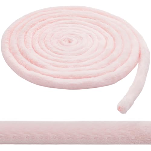 GORGECRAFT 5 Meter Samtband Gepolsterte Applikation Aus Plüsch 2cm Breit Haarspange Haarband Geschenk Armband Kleidung Nähen Basteln Flicken Für Haarbänder Hüte Kostüme Kleider Nähzubehör Rosa von GORGECRAFT