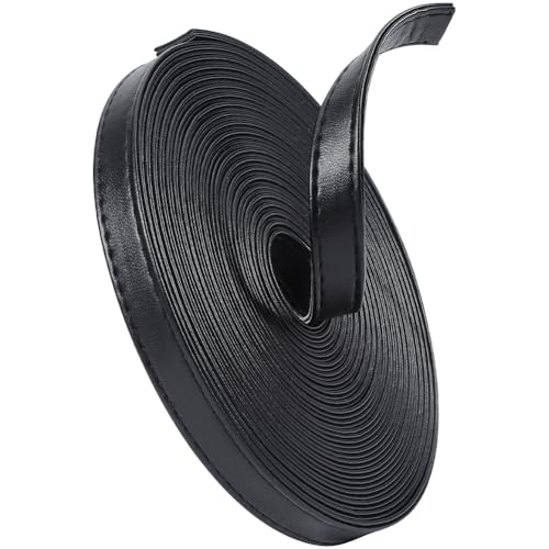 GORGECRAFT 5 m X 12mm X 2.6mm Flaches Lederband Doppelseitige Schwarze Lederstreifen PU Lederband Handgenähter Rand PU Fäden Schnüre Für Griff Gürtelherstellung Werkzeug Werkstatt Handschuhe Handtasch GORGECRAFT 5 m X 12mm X 2.6mm Flaches Lederband Doppelseitige Schwarze Lederstreifen PU Lederband Handgenähter Rand PU Fäden Schnüre Für Griff Gürtelherstellung Werkzeug Werkstatt Handschuhe Handtasch von GORGECRAFT