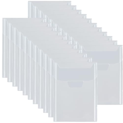 GORGECRAFT 50 Stück Stanz-Aufbewahrungstaschen, wiederverschließbar, transparent, Kunststoff, Umschlag, Organizer, Tasche für Dateialbum, Prägung, Stempel, Scrapbooking, Aufbewahrung (17,8 x 12,7 cm) von GORGECRAFT