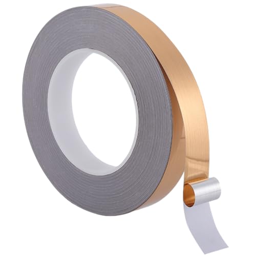 GORGECRAFT 50m X 20mm Goldfarbenes Lückenband Für Wandverkleidung Abziehen Und Aufkleben Metallisiertes Klebeband Mit Spiegeloberfläche Selbstklebender Zierstreifen Für Wandränder Deckenfliesen Boden von GORGECRAFT