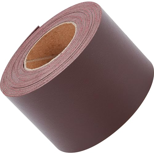 GORGECRAFT 50mm Breite Doppelseitige Lederstreifen 200cm Langes Flaches Lederband 1.7mm Dickes Kunstlederband Für Heimwerker Bastelarbeiten Möbelgriffe Gürtel Geschenkverpackungen Kokosnuss Braun von GORGECRAFT