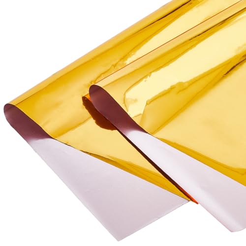 GORGECRAFT 60 Stück metallische Goldfolien-Papierkartons aus Kunststoff, A4, schimmernd, glänzend, Stempel, heiß, reflektierend, für Bastelarbeiten, Sammelalben, Grußkarten, Grußkarten, von GORGECRAFT