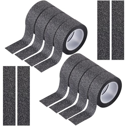 GORGECRAFT 8 Rolle X 10 m DIY Glitzer Tape Set 15mm Breit Funkelndes Dekoratives Klebeband Schwarzes Abdeckband Set Scrapbook Zubehör Tape Für Tagebuch Handbuch Fotoalbum Basteln Und Geschenke von GORGECRAFT