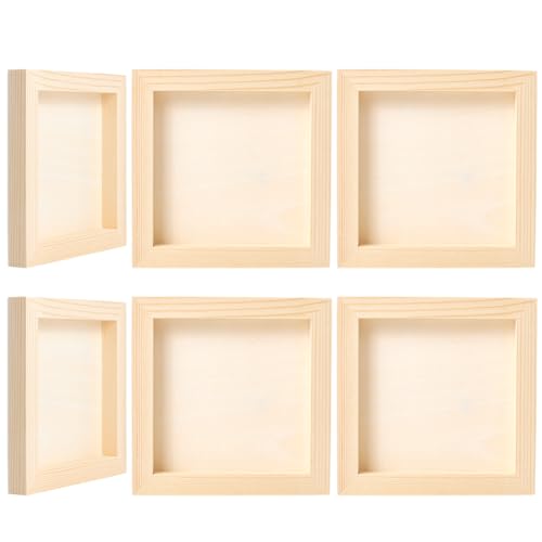 GORGECRAFT 8 Stück Holzplatten 11.9 x 11.8cm Unlackiert Quadratisch Holzplatte Blanke Leinwand Für Aquarell Ölgemälde Zeichnen Gießen Staffelei Display DIY Kunst Handwerk Dekor von GORGECRAFT