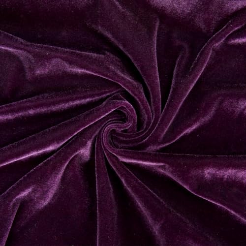 GORGECRAFT Samtstoff 2 Meter Lang 1.5m Breit Weicher Dehnbarer Spandex-Samtstoff Lila Kleidungszubehör Zum Nähen von Kleidung Hochzeit Brautkleid DIY-Taschen Geldbörsen Stoffbastelprojekte von GORGECRAFT