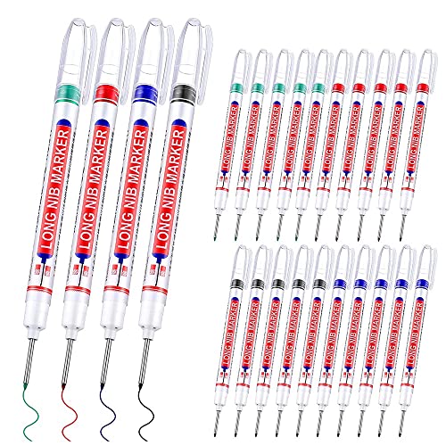GOSER 24 StüCk Loch Markierung Stifte 20 Mm Mehrzweck Konstruktion Lange Nase Wasserdichte Markierung Stifte von GOSER