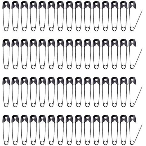 GOSHUNG 500 Stück Sicherheitsnadeln Mini Sicherheitsnadel für Kleidung Rostbeständig Sicherheit Pins Metall Mini Sicherheitsnadeln Safety Pins(DXBZ/Black) von GOSHUNG