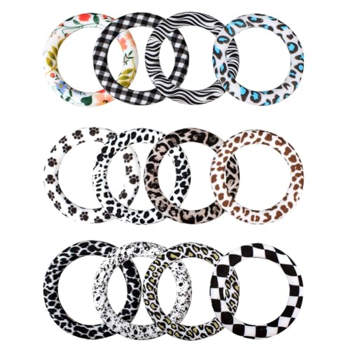 GOSIA 16 O-Ringe mit Perlen aus Silikon, Schnalle aus Silikon mit 2 Löchern, 65 mm Silikonperle für Schlüsselanhänger, Anhänger DIY von GOSIA