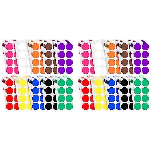 GOSIA Aufkleber mit Farbkodierung, rund, 5,8 cm, 10 Etiketten mit Kreispunkten in verschiedenen Farben, selbstklebend, Farbe (800) von GOSIA