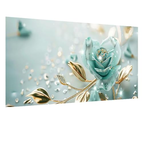 5D Diamant Painting Bilder Anlage, Blume Diamond Painting Erwachsene, DIY Diamond Painting Set, Mosaikherstellung Perlen Bilder Kristall Kunst Malerei Wand Deko Wohnzimmer, Geschenk 100x235cm W-6840 von GOUFEENG